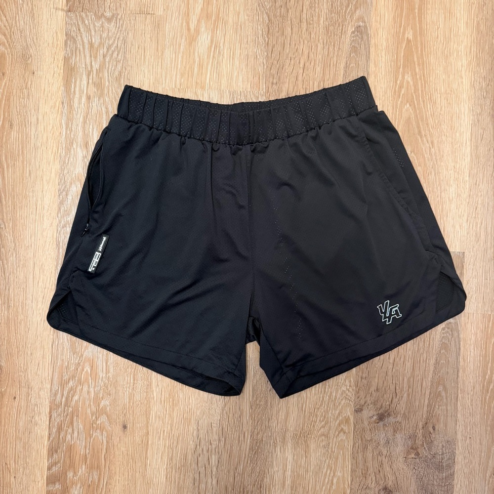 YoungLA Black 101 Bodybuilding Mesh Short Shorts Size Small